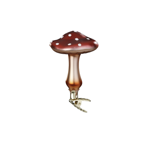 Inge Glas Forest Mushroom Glass Ornament