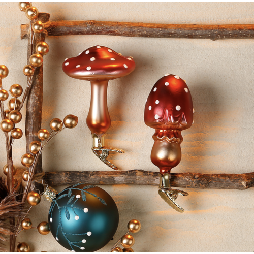 Inge Glas Forest Mushroom Glass Ornament