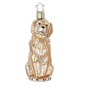 Inge Glas Golden Retriever Glass Ornament