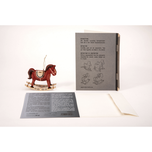 Cose Nuove Laser-cut 3D Wood Card Rocking Horse