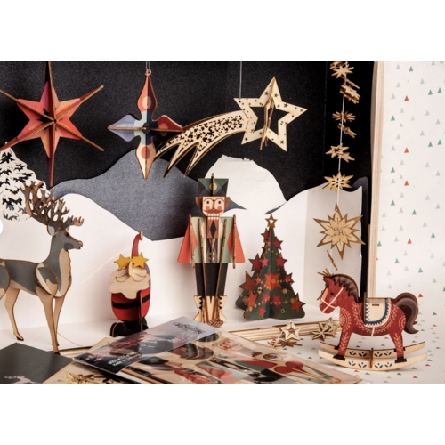Cose Nuove Laser-cut 3D Wood Card Christmas Tree Cose Nuove Laser-cut 3D Wood Card Christmas Tree