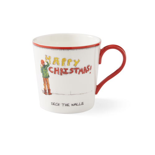 Kit Kemp Christmas Doodles Deck The Walls Mug
