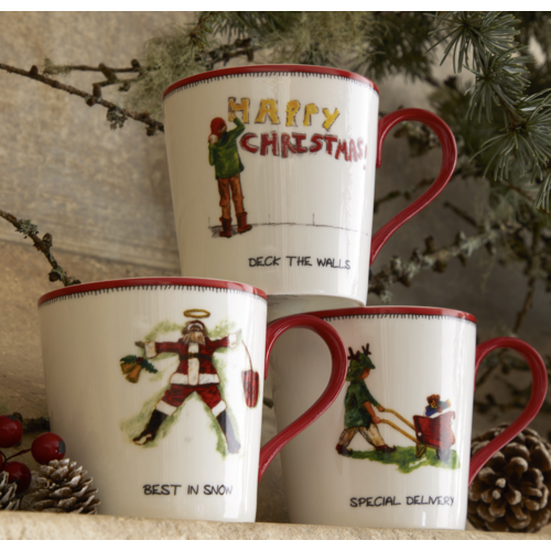 Kit Kemp Christmas Doodles Special Delivery Mug
