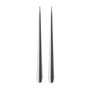 Ester & Erik Taper Candle 12 inch Silver Metallic Ester & Erik Taper Candle 12 inch Silver Metallic