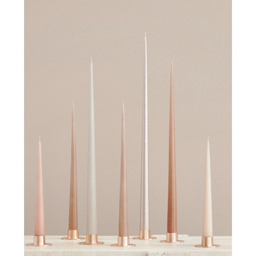 Ester & Erik Taper Candle 12 inch Silver Metallic