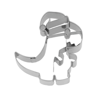 Christmas Dinosaur Cookie Cutter with Embossing
