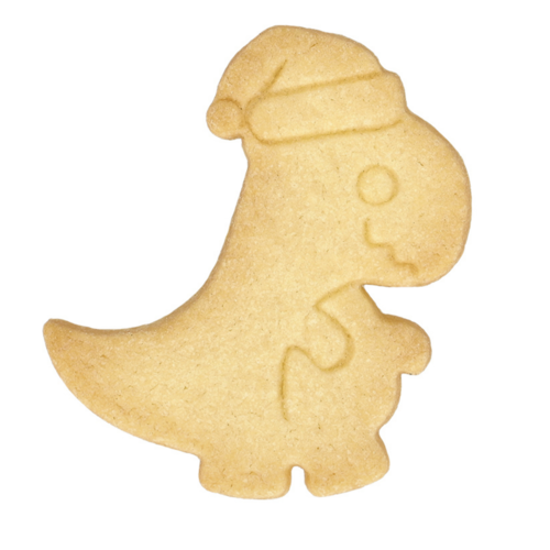 Mrs Birkmann Christmas Dinosaur Cookie Cutter with Embossing