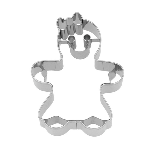 Mrs Birkmann Gingerbread Woman Cookie Cutter with Embossing Mrs Birkmann Gingerbread Woman Cookie Cutter with Embossing