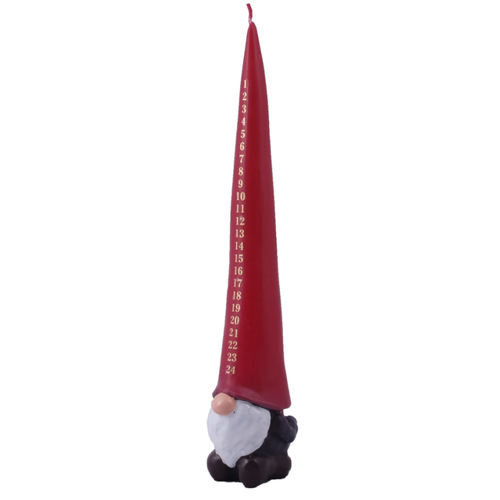 IHR Danish Calendar Candle Pixie with Red Hat 12 inches