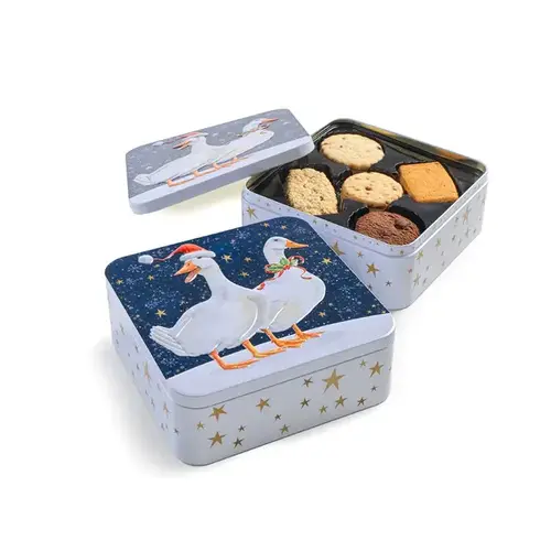 Farmhouse Biscuits Geese Square Tin Biscuits Farmhouse Biscuits Geese Square Tin Biscuits