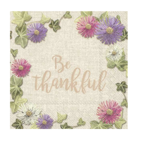 Napkin Cocktail Paper Be Thankful