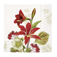 Napkin Lunch Paper Nostalgic Amaryllis