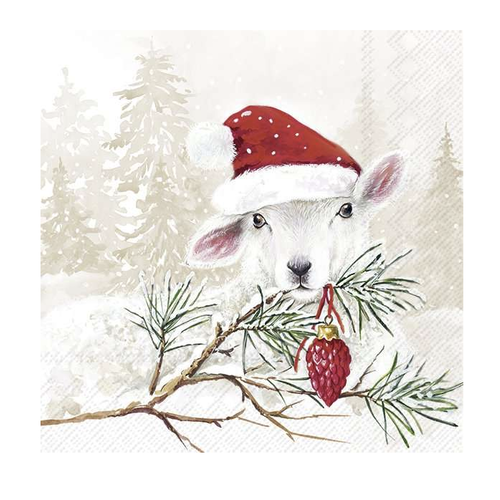 IHR Napkin Lunch Paper Christmas Sheep IHR Napkin Lunch Paper Christmas Sheep