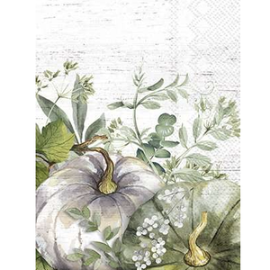 IHR Guest Napkin Paper Green and White Pumpkin IHR Guest Napkin Paper Green and White Pumpkin