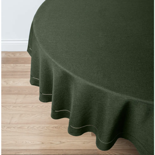 Harman Hemstitch Tablecloth 70 Round Forest