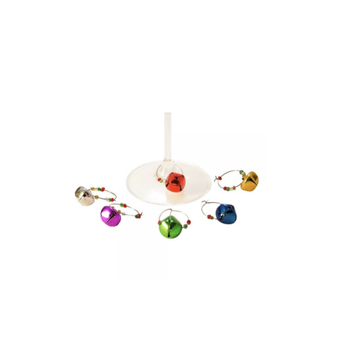 GIFT ESSENTIALS Wine Charms Holiday Bells Set of 6 GIFT ESSENTIALS Wine Charms Holiday Bells Set of 6