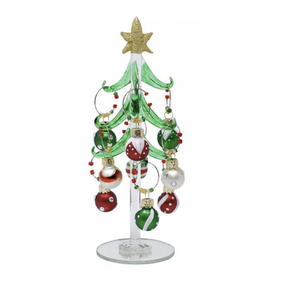 GIFT ESSENTIALS Wine Charms with Green Glass Tree