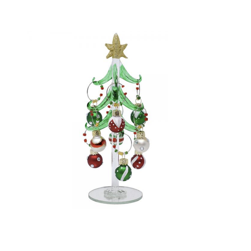 GIFT ESSENTIALS Wine Charms with Green Glass Tree GIFT ESSENTIALS Wine Charms with Green Glass Tree