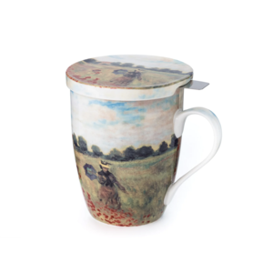 McIntosh Monet Poppies Tea Mug with Infuser and Lid