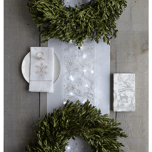 Harman Snowflake LED Table Runner White