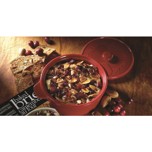 Gourmet du Village Brie Baker Red Ceramic