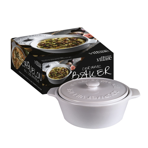 Gourmet du Village Brie Baker White Ceramic