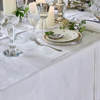 Tablecloth Lumieres d'Etoiles White 68 x 145 Inches