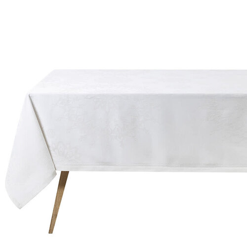Jacquard Francais Tablecloth Lumieres d'Etoiles White 68 x 145 Inches