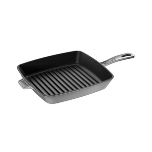 Staub Square Grill Pan 10 Inch Grey Staub