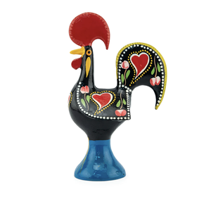 PORTUGAL IMPORTS Barcelos Metal Rooster Black Small