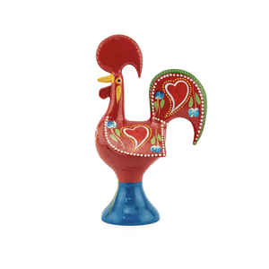 PORTUGAL IMPORTS Barcelos Metal Rooster Red Medium