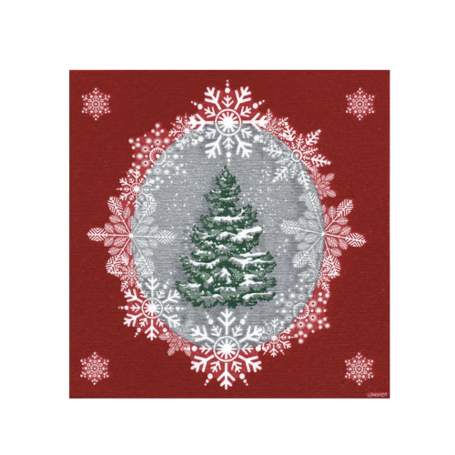 Napkin Dinner Paviot Beau Sapin Red Napkin Dinner Paviot Beau Sapin Red