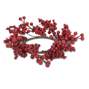 Abbott Medium Red Berries Candle Ring