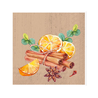 Napkin Lunch Paper Tangerine With Cinnamon