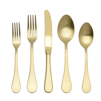 Rocco Gold Shiny 5 Piece Place Setting