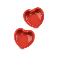 Appolia For You Individual Heart Baking Dish Red Set of 2