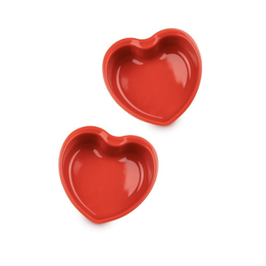 Peugeot Appolia For You Individual Heart Baking Dish Red Set of 2