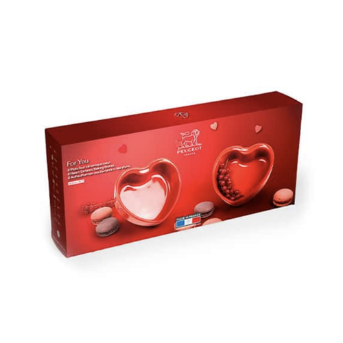 Peugeot Appolia For You Individual Heart Baking Dish Red Set of 2