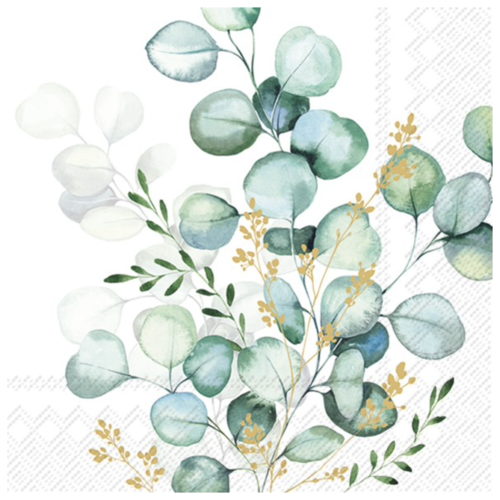 IHR Napkin Lunch Paper Eucalyptus Bouquet