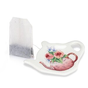 Abbott Flowers in Teapot Teabag Holder