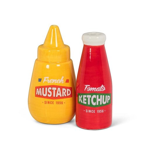 Abbott Ketchup & Mustard Salt & Pepper Shakers