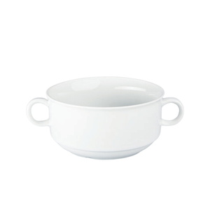 BIA Creme Double Handle Soup Bowl