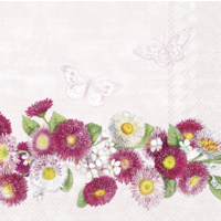 Napkin Cocktail Paper Bellies Wreath Rose