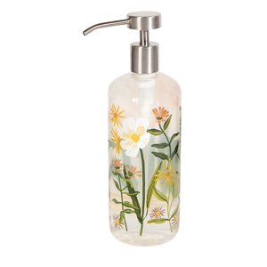 Now Designs Bees & Blooms Glass Soap Pump