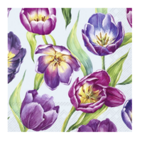 Napkin Cocktail Paper Tulip Meadows Light Blue