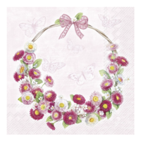 Napkin Lunch Paper Bellies Wreath Rose