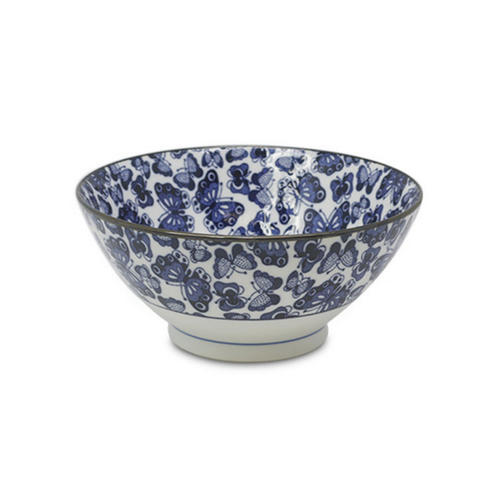 EMF Warehouse Blue Butterfly Tall Ramen Bowl