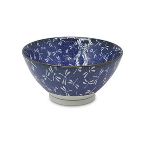 EMF Warehouse Blue Dragonfly Tall Ramen Bowl