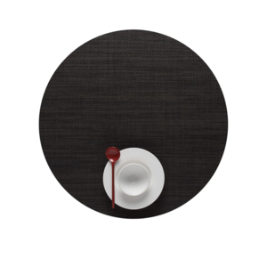 Chilewich Placemat Mini Basketweave Round Espresso