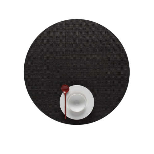 Chilewich Placemat Mini Basketweave Round Espresso
